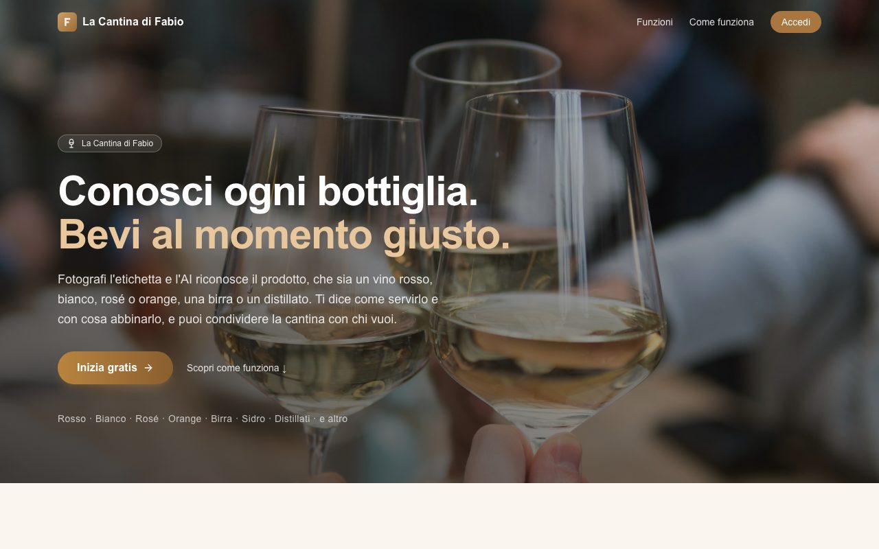 La Cantina di Fabio — schermata dell'app